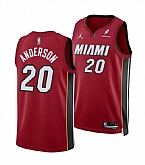 Men's Miami Heat #20 Kyle Anderson Red 2025 Statement Edition Swingman Stitched Jersey Dzhi,baseball caps,new era cap wholesale,wholesale hats